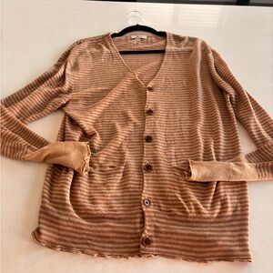 Acne Tan Striped Knitwear